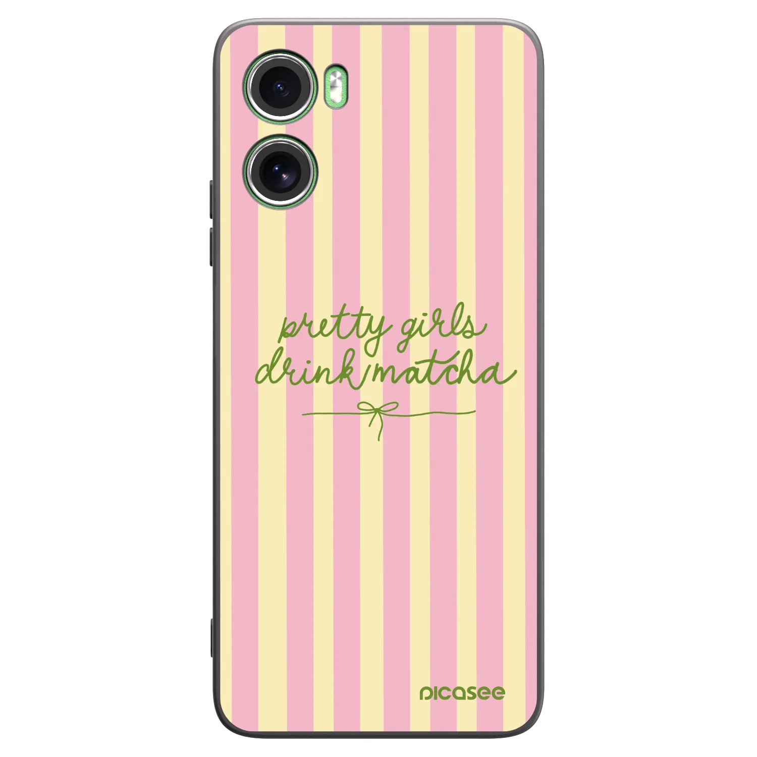 Picasee silikonowe czarne etui na Motorola Moto G06 - Pretty matcha