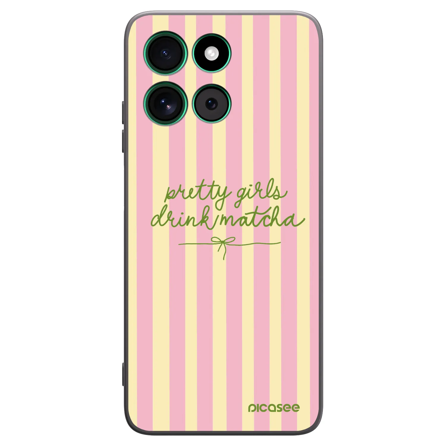 Picasee silikonowe czarne etui na Motorola Moto G57 Power - Pretty matcha