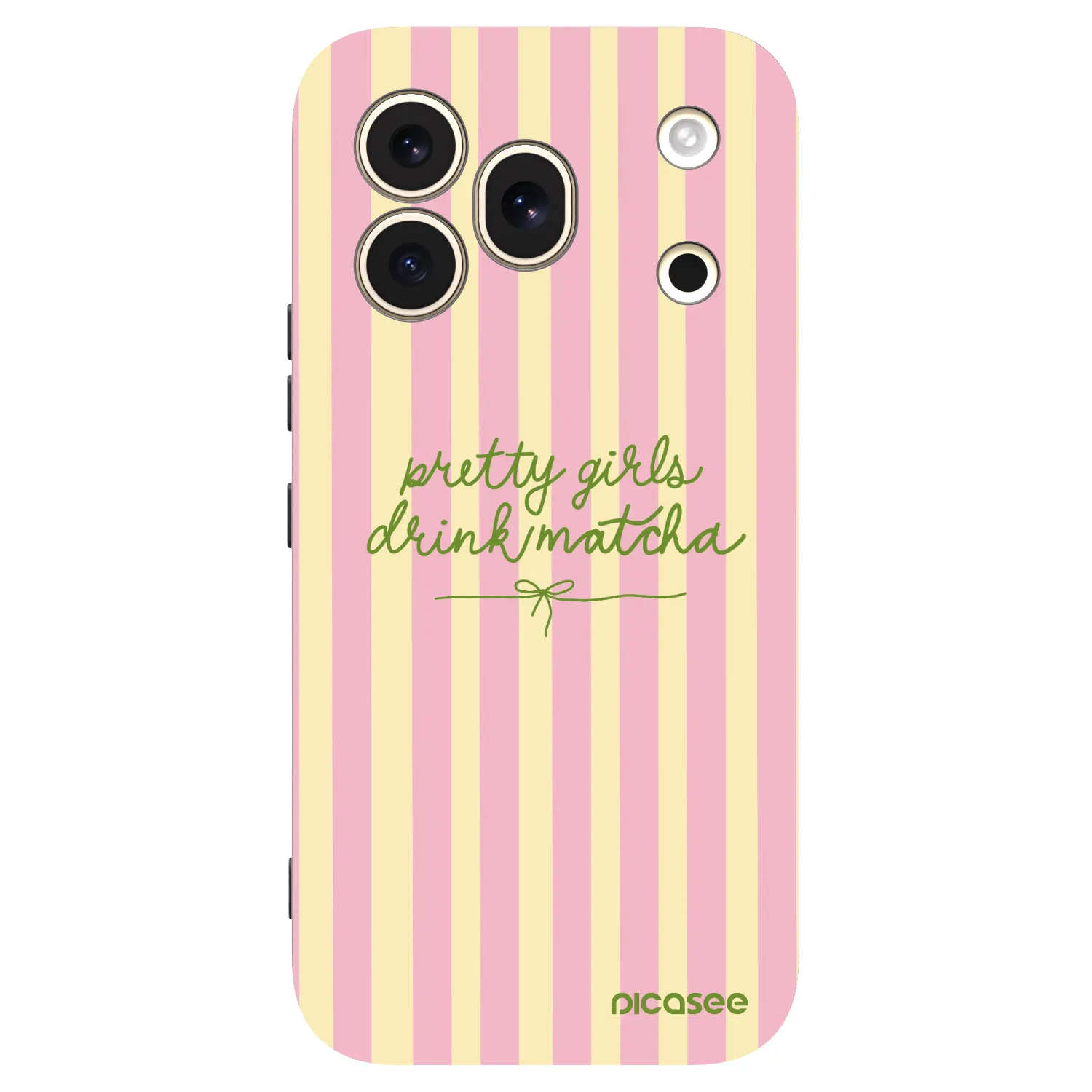 Picasee silikonowe czarne etui na Honor 600 Pro - Pretty matcha