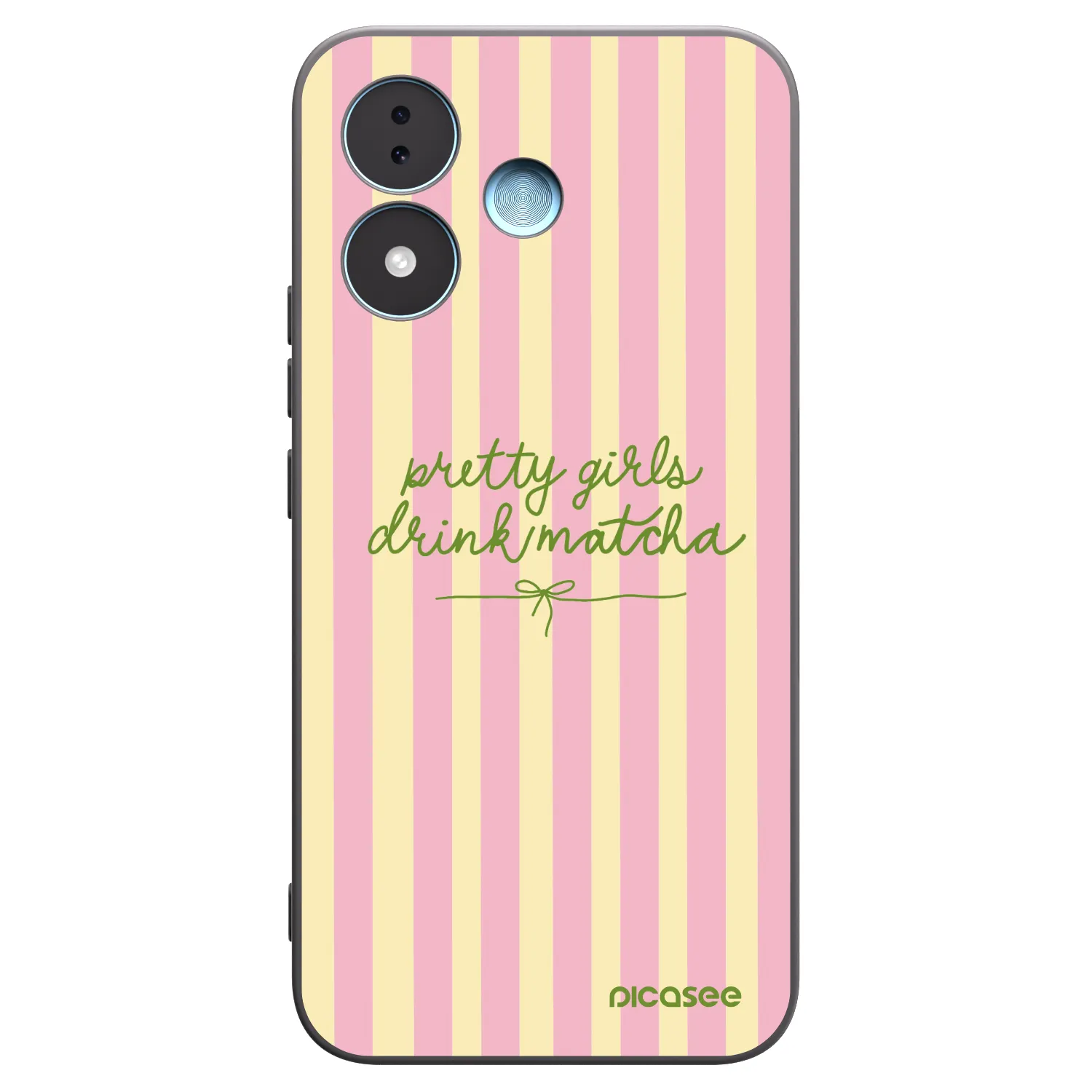 Picasee silikonowe czarne etui na Xiaomi Redmi Note 17 5G - Pretty matcha