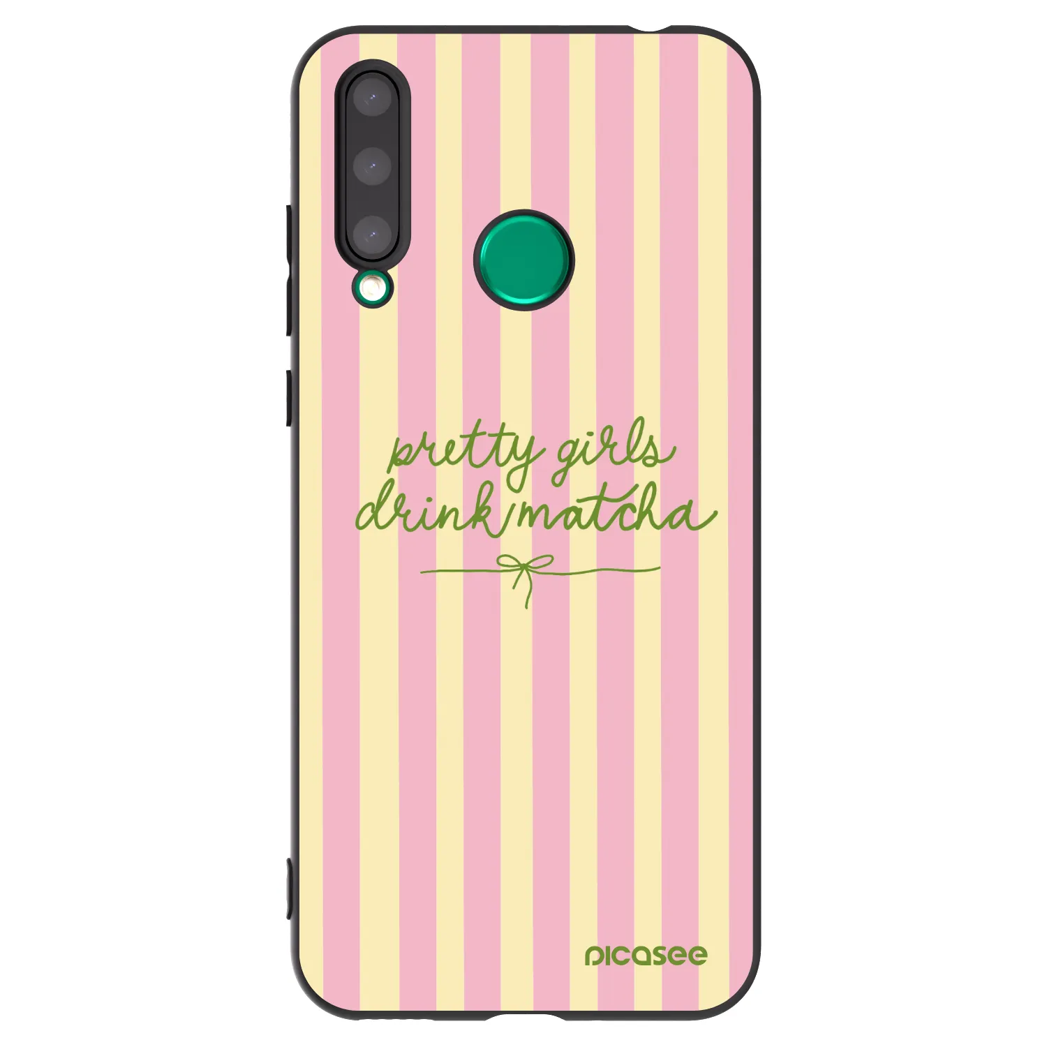 Picasee silikonowe czarne etui na Honor 20 Lite - Pretty matcha