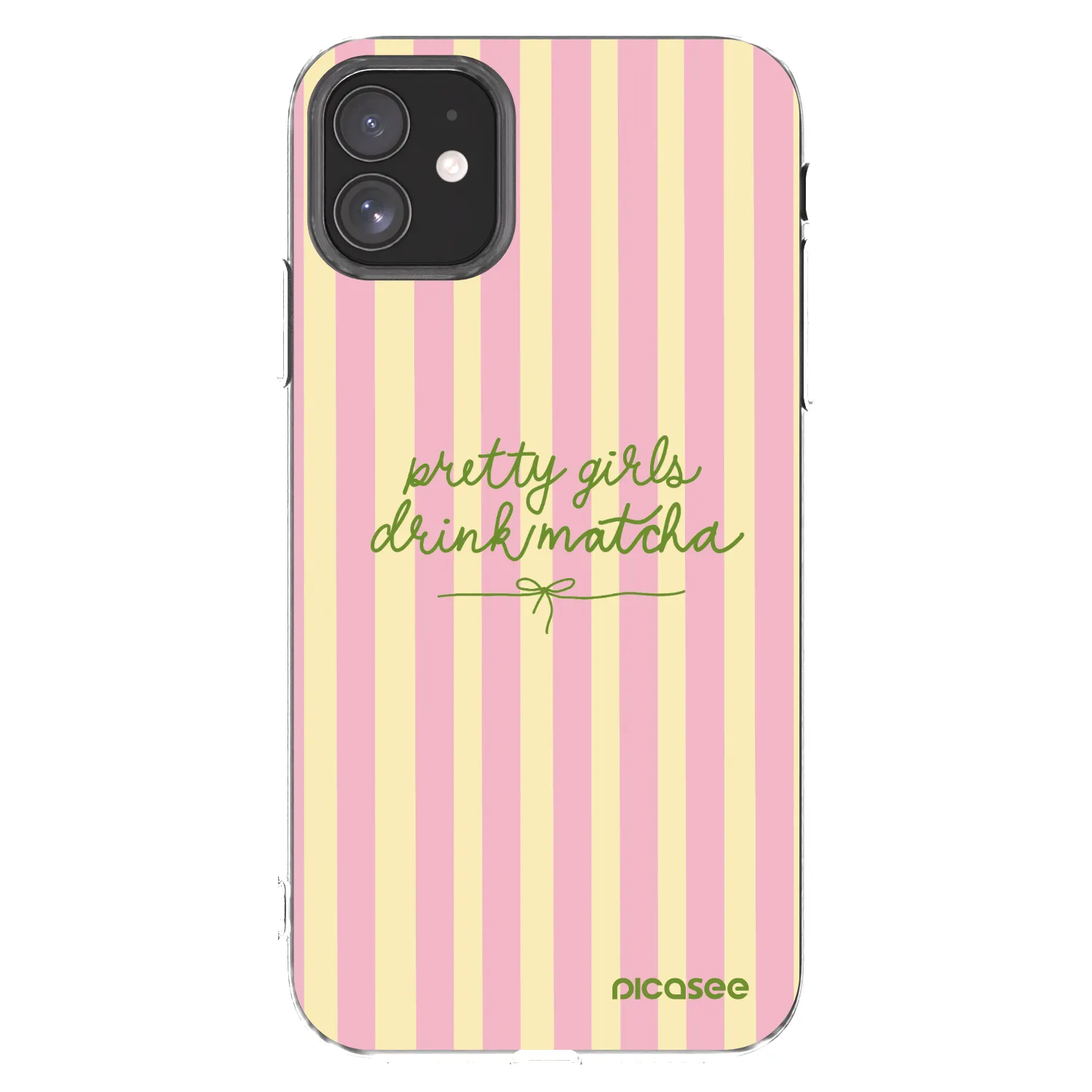 Picasee silikonowe przeźroczyste etui na Apple iPhone 11 - Pretty matcha