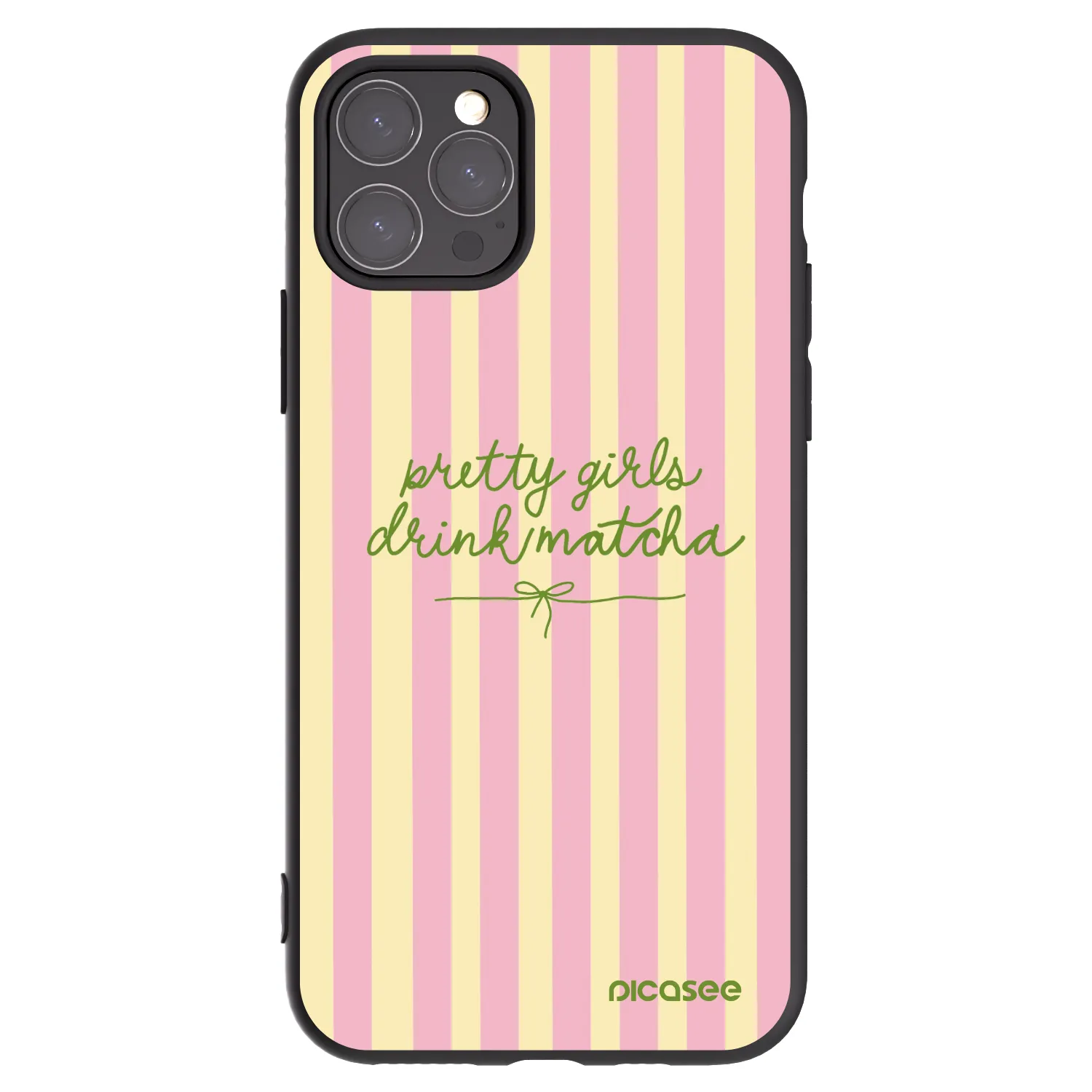 Picasee silikonowe czarne etui na Apple iPhone 11 Pro - Pretty matcha