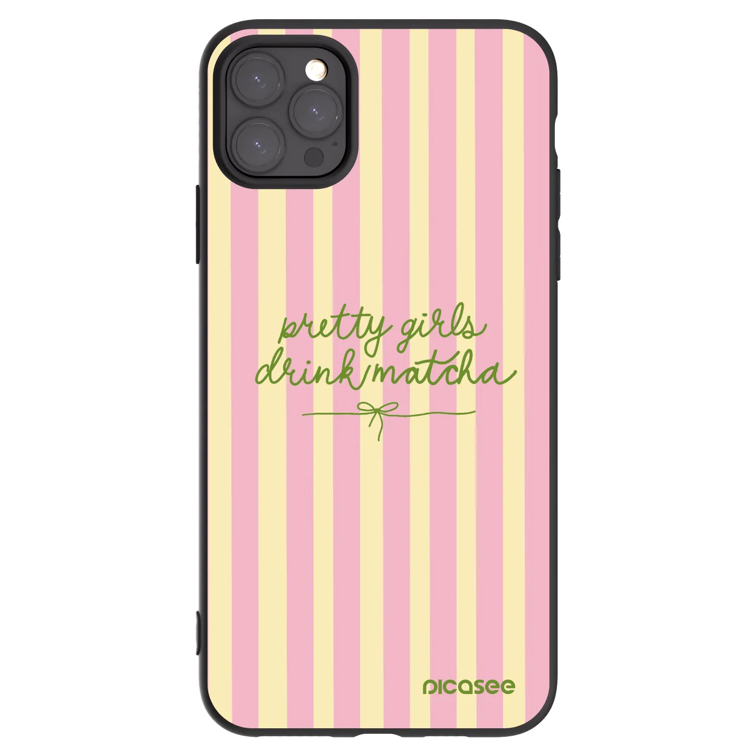 Picasee silikonowe czarne etui na Apple iPhone 11 Pro Max - Pretty matcha