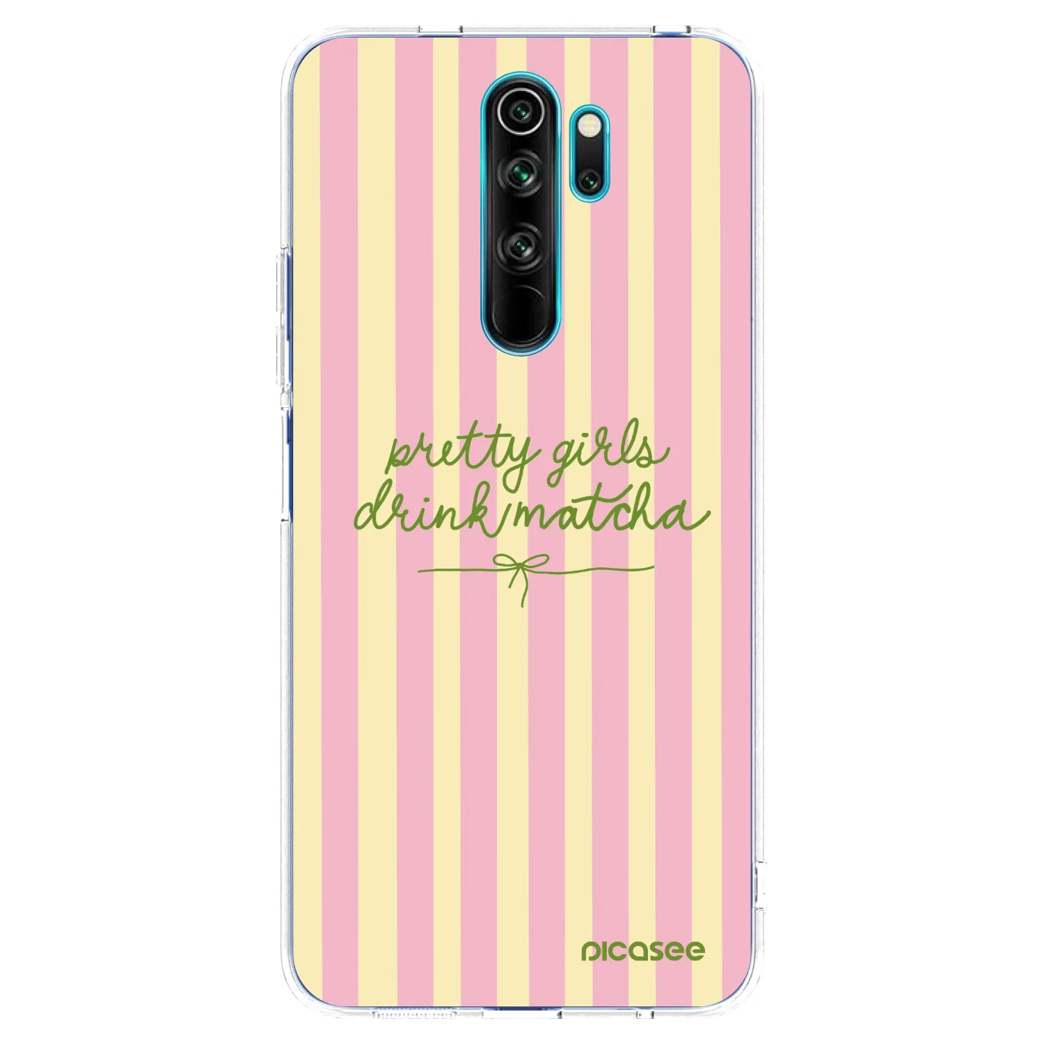 Picasee silikonowe przeźroczyste etui na Xiaomi Redmi Note 8 Pro - Pretty matcha