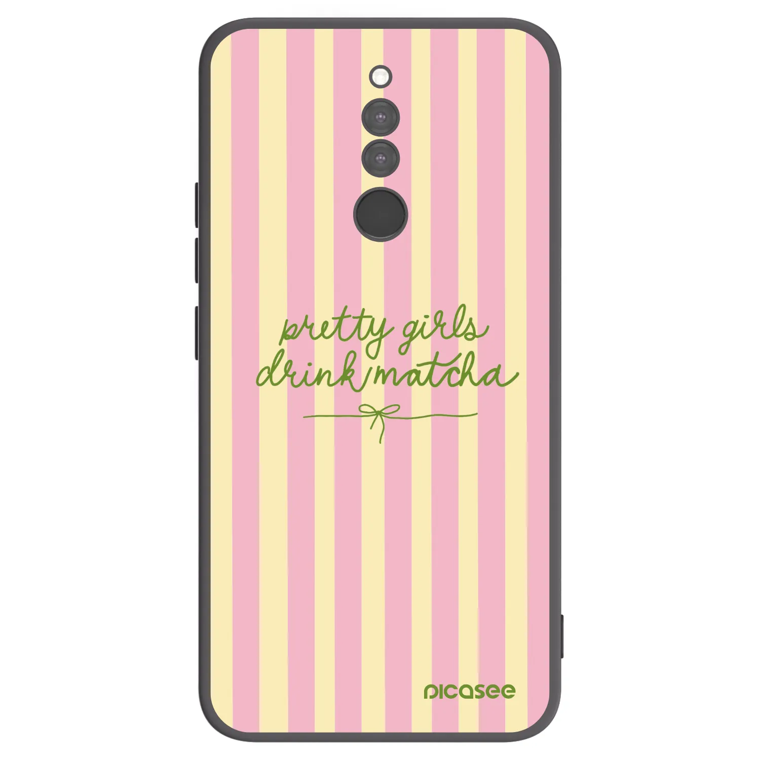 Picasee silikonowe czarne etui na Xiaomi Redmi 8 - Pretty matcha