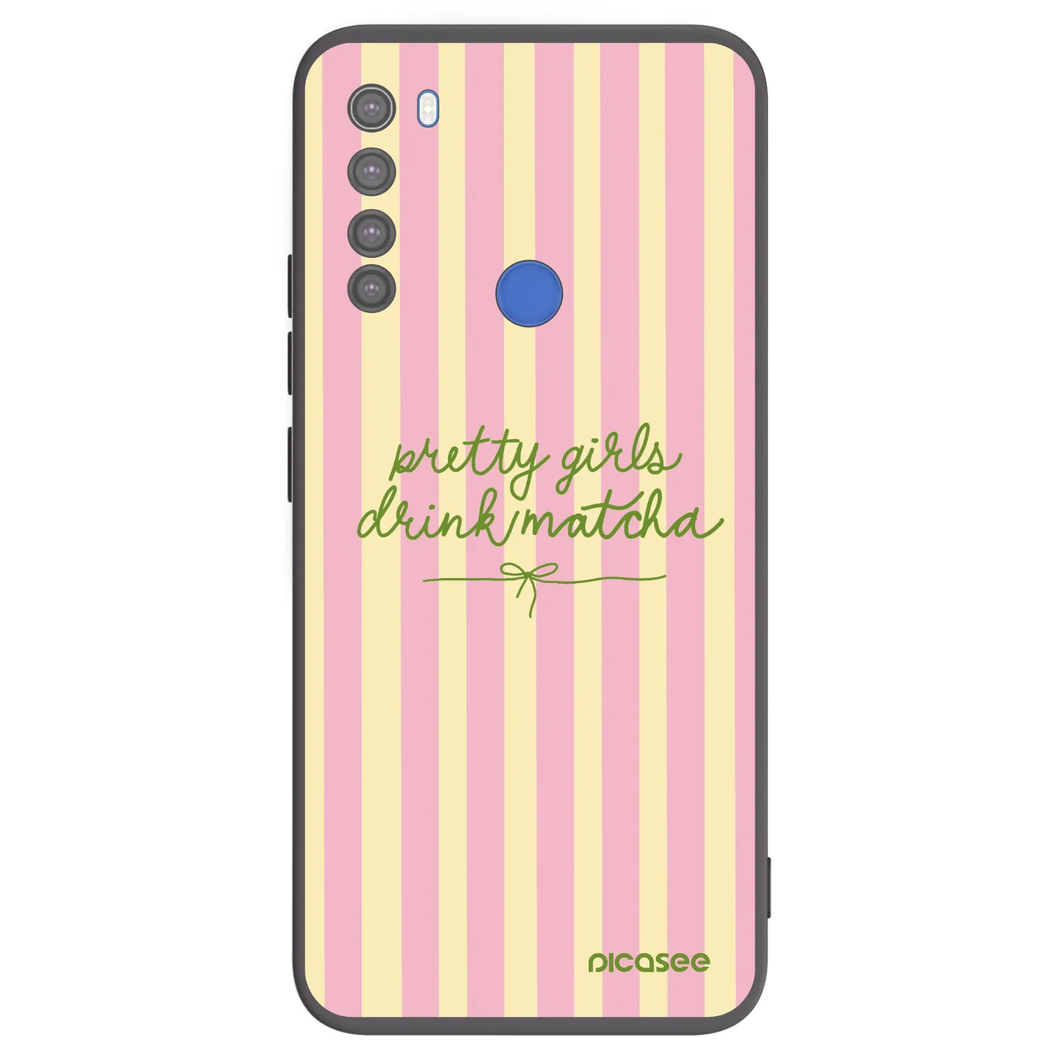 Picasee silikonowe czarne etui na Xiaomi Redmi Note 8T - Pretty matcha