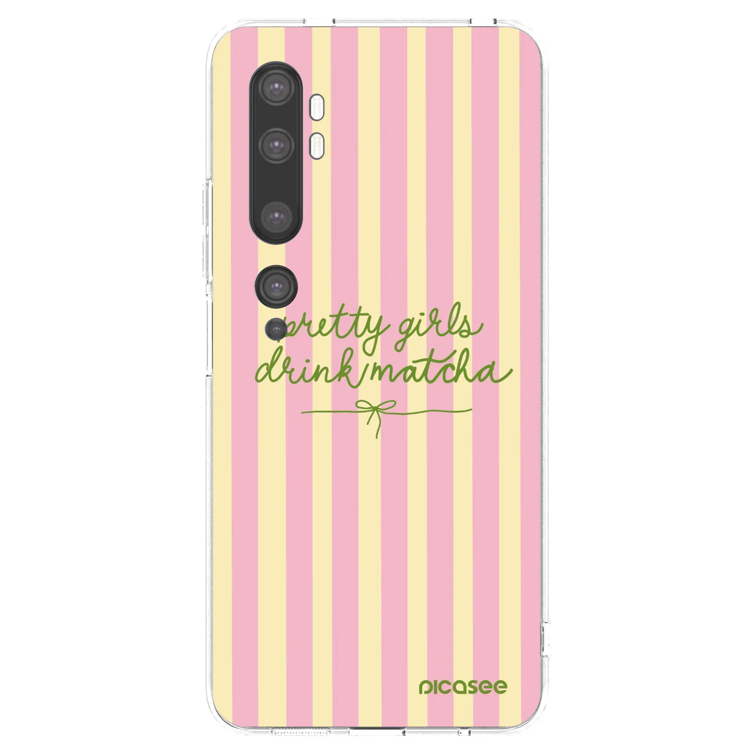 Picasee silikonowe przeźroczyste etui na Xiaomi Mi Note 10 (Pro) - Pretty matcha