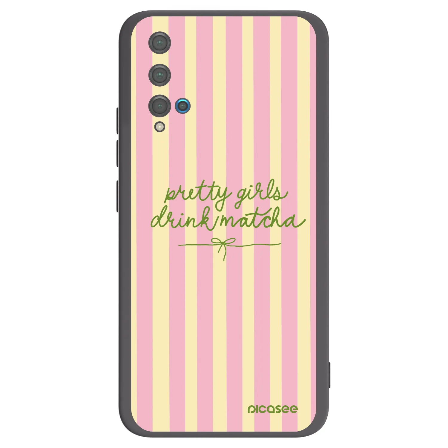Picasee silikonowe czarne etui na Huawei Nova 5T - Pretty matcha