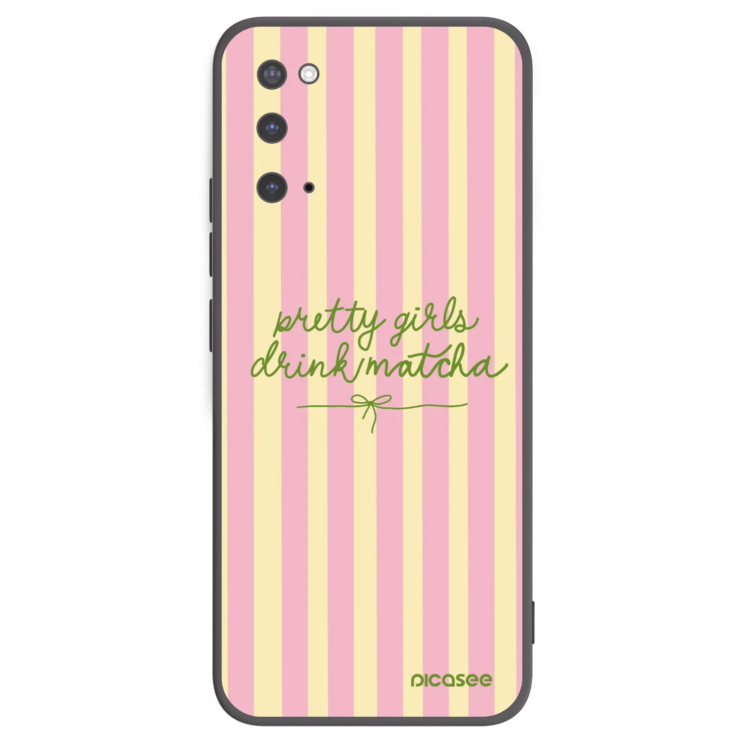 Picasee silikonowe czarne etui na Samsung Galaxy S20 G980F - Pretty matcha