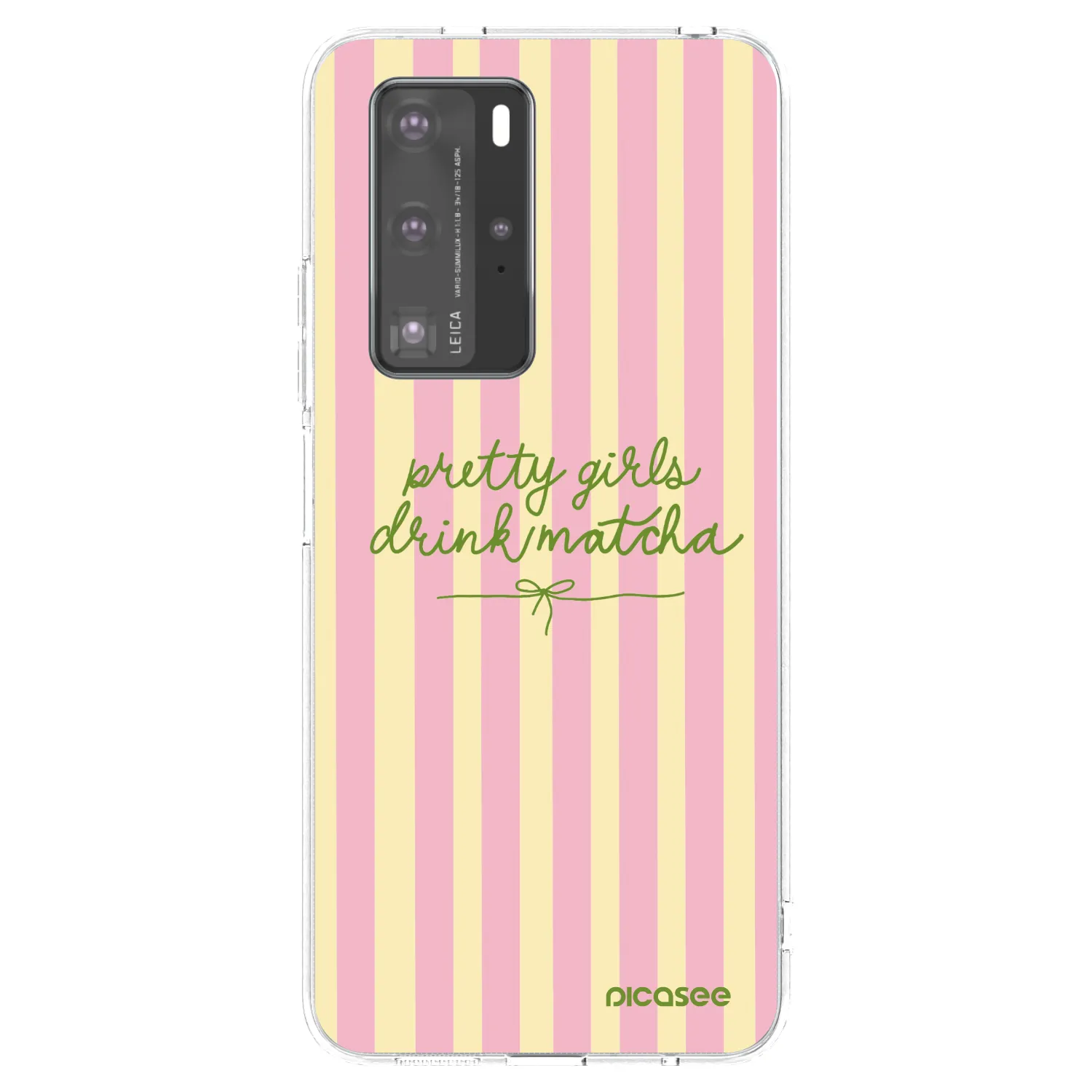 Picasee silikonowe przeźroczyste etui na Huawei P40 Pro - Pretty matcha