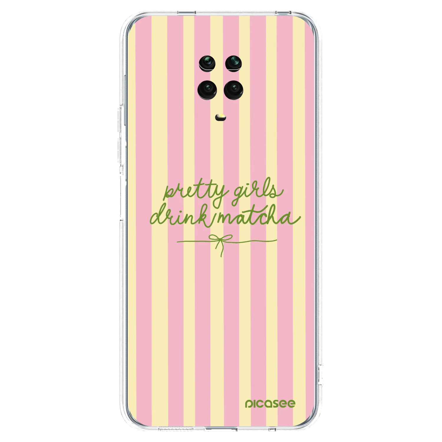 Picasee silikonowe przeźroczyste etui na Xiaomi Redmi Note 9 Pro - Pretty matcha
