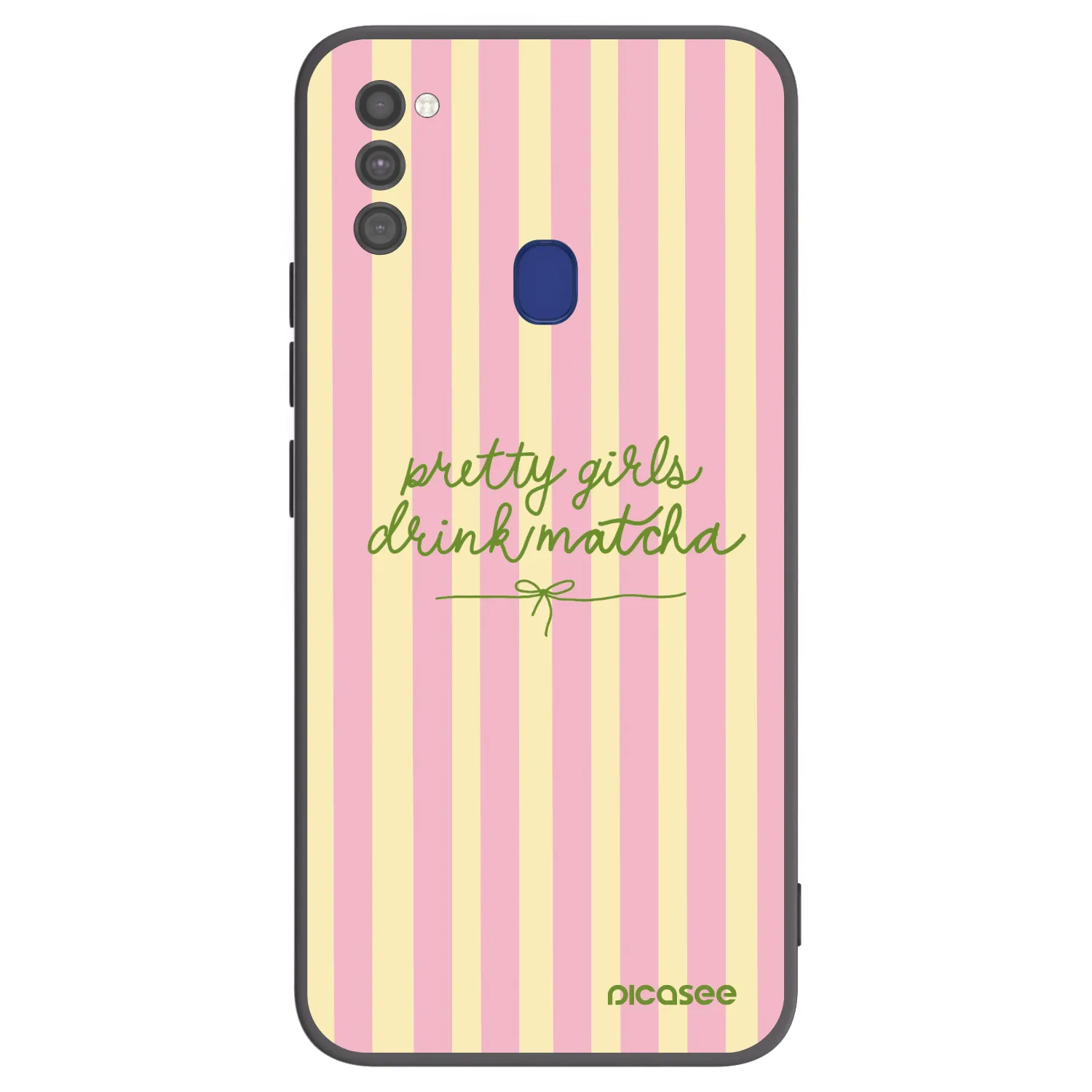 Picasee silikonowe czarne etui na Samsung Galaxy M21 M215F - Pretty matcha