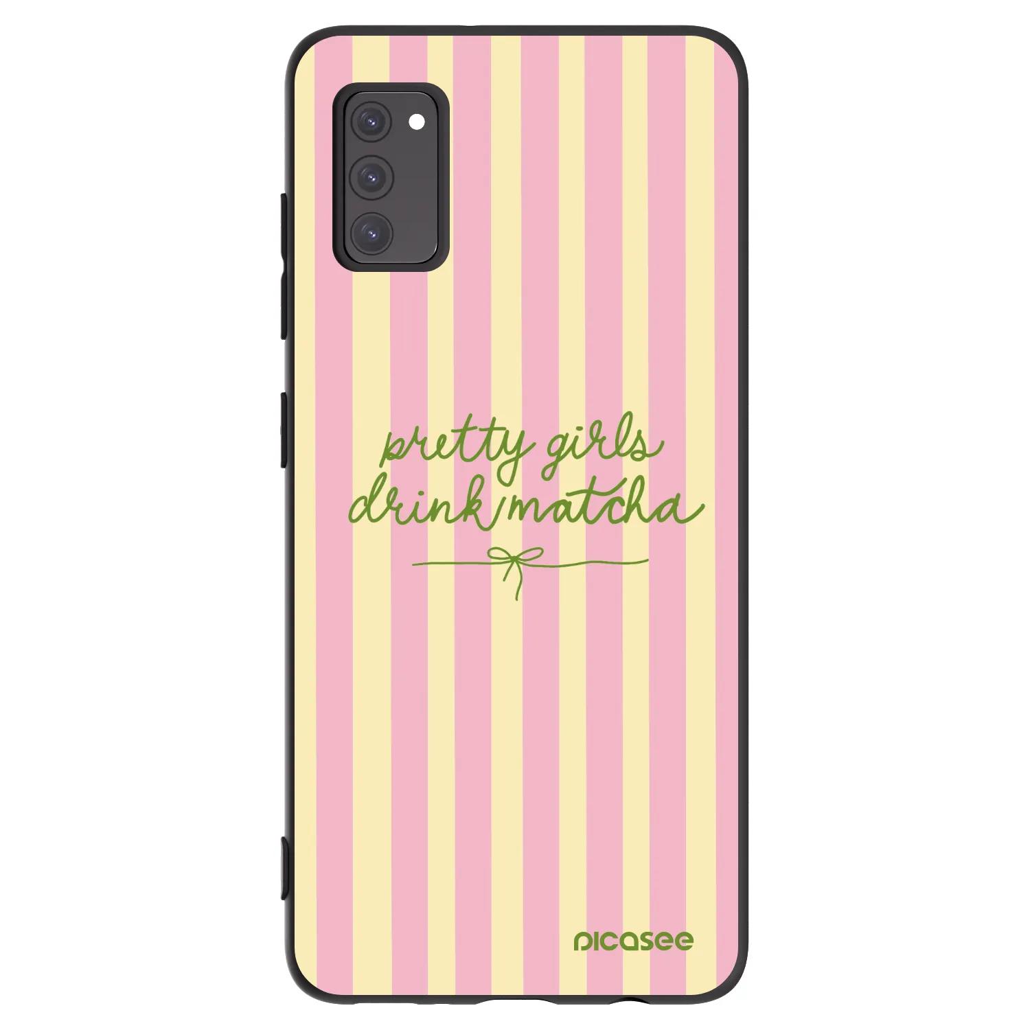 Picasee silikonowe czarne etui na Samsung Galaxy A41 A415F - Pretty matcha
