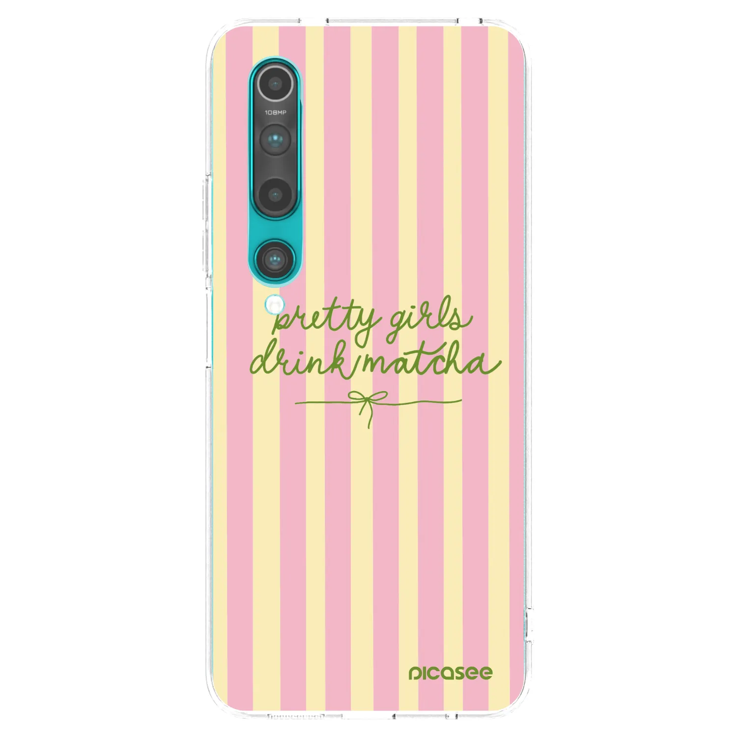 Picasee silikonowe przeźroczyste etui na Xiaomi Mi 10 - Pretty matcha