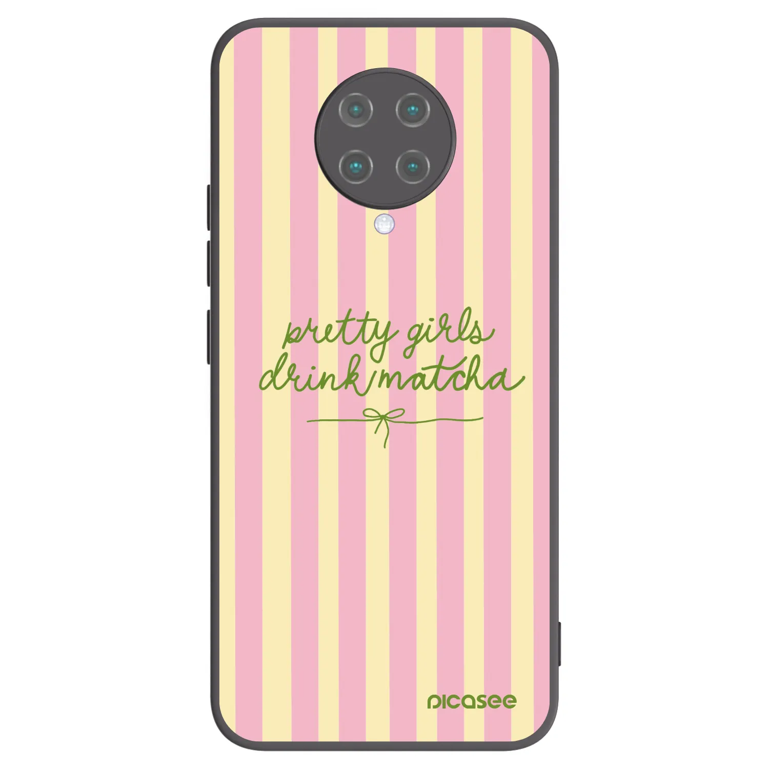 Picasee silikonowe czarne etui na Xiaomi Poco F2 Pro - Pretty matcha