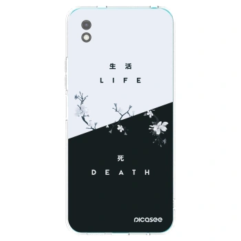 Picasee silikonowe czarne etui na Xiaomi Redmi 9A - Life - Death
