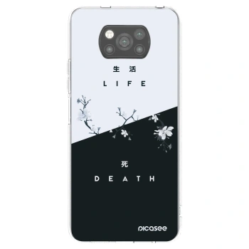 Picasee silikonowe czarne etui na Xiaomi Poco X3 - Life - Death