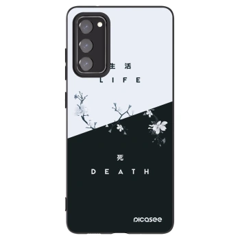 Picasee silikonowe czarne etui na Samsung Galaxy S20 FE - Life - Death