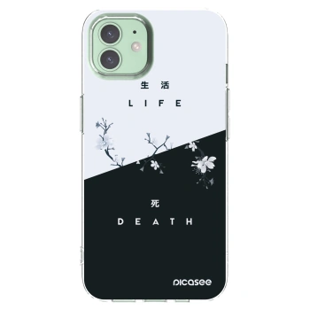 Picasee silikonowe przeźroczyste etui na Apple iPhone 12 - Life - Death