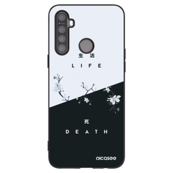 Picasee silikonowe czarne etui na Realme 5 - Life - Death