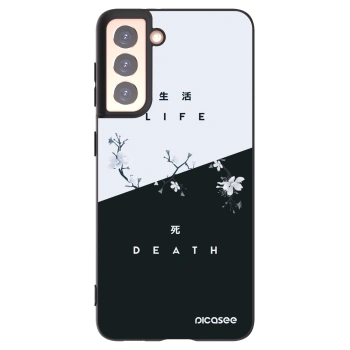 Picasee silikonowe czarne etui na Samsung Galaxy S21 5G G991B - Life - Death