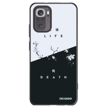 Picasee silikonowe czarne etui na Xiaomi Redmi Note 10 - Life - Death