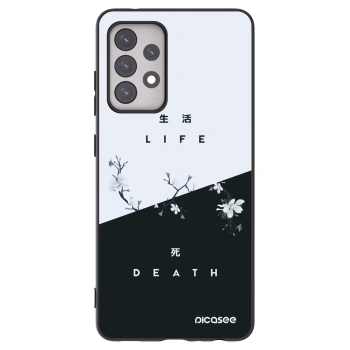 Picasee silikonowe czarne etui na Samsung Galaxy A52 5G A525F - Life - Death