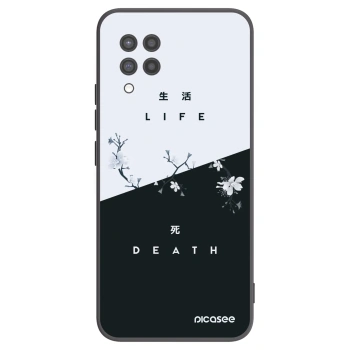 Picasee silikonowe czarne etui na Samsung Galaxy A42 A426B - Life - Death