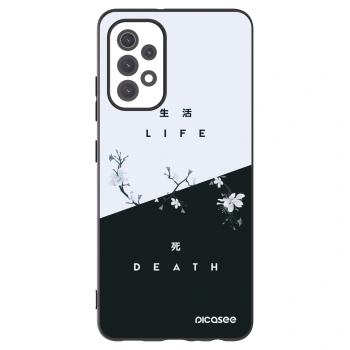 Picasee silikonowe czarne etui na Samsung Galaxy A32 5G A326B - Life - Death