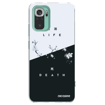 Picasee silikonowe przeźroczyste etui na Xiaomi Redmi Note 10 Pro - Life - Death