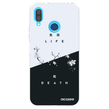 Picasee silikonowe przeźroczyste etui na Huawei P20 Lite - Life - Death