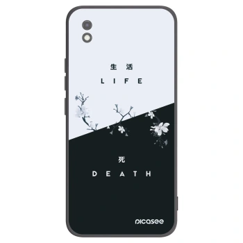 Picasee silikonowe czarne etui na Xiaomi Redmi 9AT - Life - Death