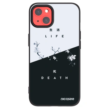 Picasee silikonowe czarne etui na Apple iPhone 13 - Life - Death