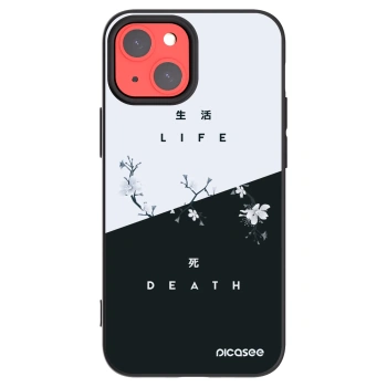 Picasee silikonowe czarne etui na Apple iPhone 13 mini - Life - Death