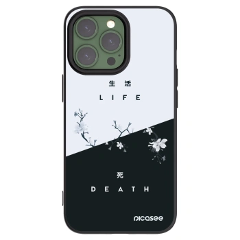 Picasee silikonowe czarne etui na Apple iPhone 13 Pro - Life - Death