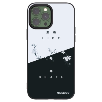Picasee silikonowe czarne etui na Apple iPhone 13 Pro Max - Life - Death