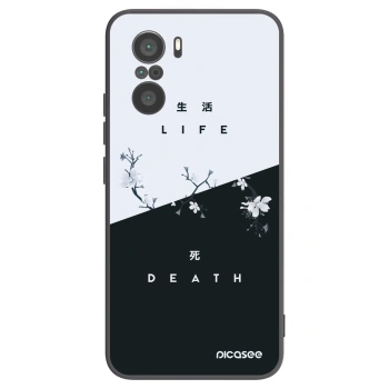 Picasee silikonowe czarne etui na Xiaomi Poco F3 - Life - Death