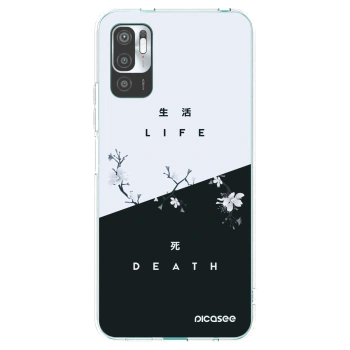 Picasee silikonowe przeźroczyste etui na Xiaomi Redmi Note 10 5G - Life - Death