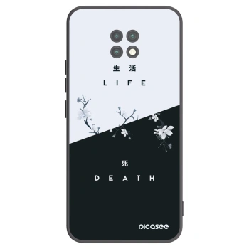 Picasee silikonowe czarne etui na Xiaomi Redmi Note 9T - Life - Death