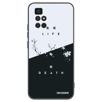 Picasee silikonowe czarne etui na Xiaomi Redmi 10 - Life - Death