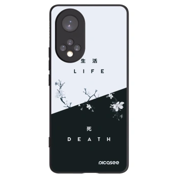 Picasee silikonowe czarne etui na Honor 50 5G - Life - Death