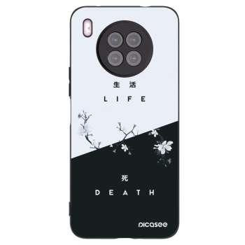 Picasee silikonowe czarne etui na Huawei Nova 8i - Life - Death