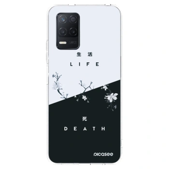 Picasee silikonowe przeźroczyste etui na Realme 8 5G - Life - Death