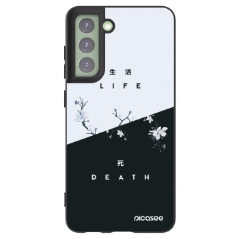 Picasee silikonowe czarne etui na Samsung Galaxy S21 FE 5G - Life - Death