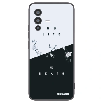 Picasee silikonowe czarne etui na Vivo V23 5G - Life - Death