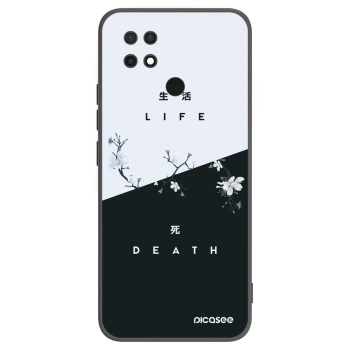 Picasee silikonowe czarne etui na Xiaomi Redmi 10C - Life - Death