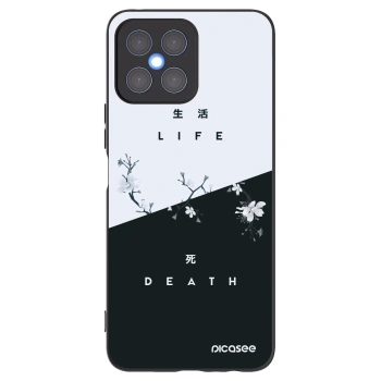 Picasee silikonowe czarne etui na Honor X8 4G - Life - Death