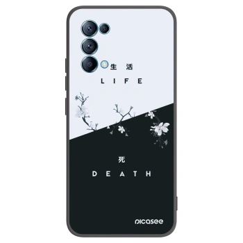 Picasee silikonowe czarne etui na OPPO Reno 5 5G - Life - Death