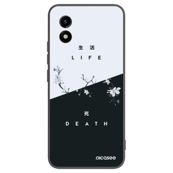 Picasee silikonowe czarne etui na Vivo Y01 - Life - Death